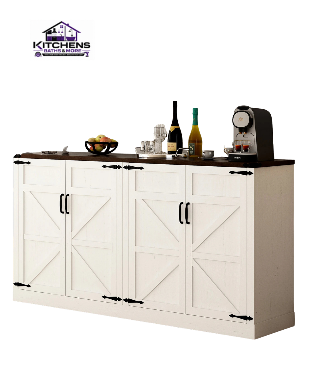 kitchens-baths-and-more-65-inch-farmhouse-sideboard-cabinet Kitchens Baths & More buffet storage cabinet